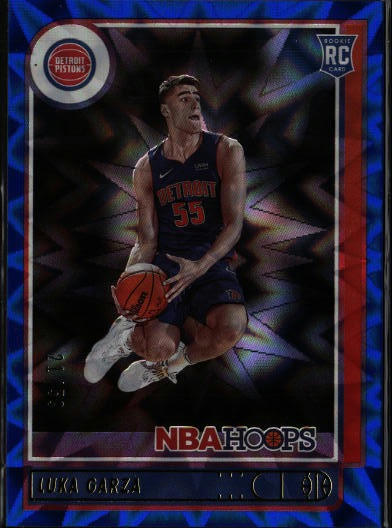 2021-22 Hoops #250 Luka Garza Blue Explosion #/59