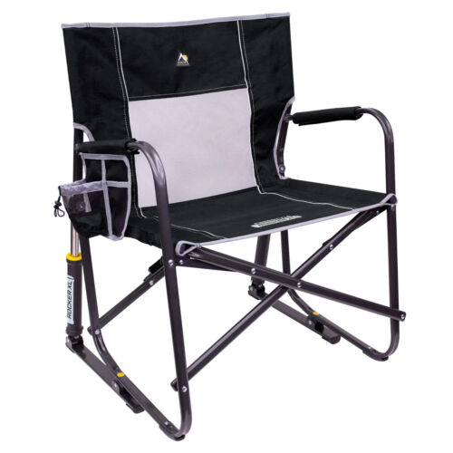 NEW GCI Outdoor XL Freestyle Rocker, Folding Camping Chair Black Free Ship US