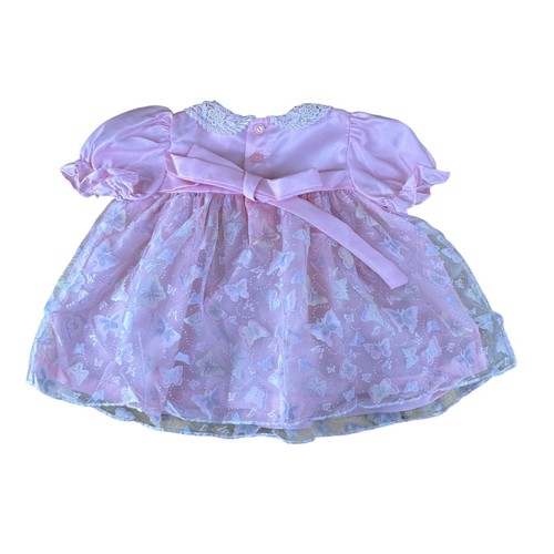 Vintage BT Kids 12M Dress Butterflies Bow Pink Easter Party Formal Special - Picture 4 of 13