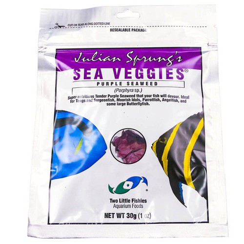 Two Little Fishies Sea Veggies Purple Seaweed 30g Nutritious Natural Fish Food - Picture 5 of 6