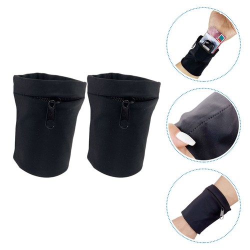 2 Pcs Mobile Phone Arm Strap Miss Running Armband Sleeve Wrist Pouch