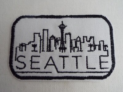Seattle City Skyline Embroidery Iron-on Patch.