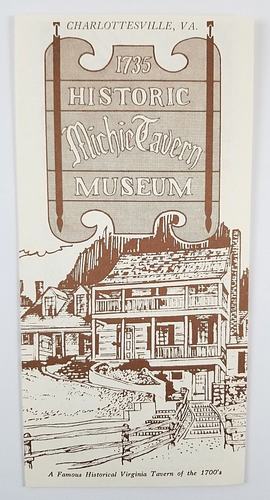 Folleto de viaje de colección histórico Michie Tavern Museum Charlottesville Virginia - Imagen 9 de 9