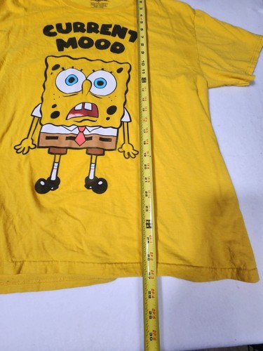 Nickelodeon SpongeBob SquarePants Shirt Mens Large Yellow Short Sleeve Funny Tee - Picture 6 of 7