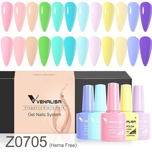 7.5ml 6/12Pcs/Set Gel Nail Polish Set Kit UV LED Nail Art Gel Jelly Varnish Gel - Picture 41 of 56