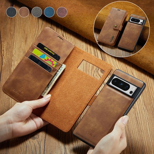 For Google Pixel 8 /8 Pro Magnetic Separate Cover 2in1 Flip Leather Wallet Case - Picture 1 of 24