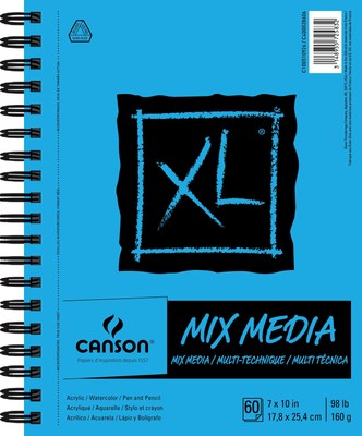 Canson XL Spiral Multi-Media Paper Pad 7''X10''-60 Sheets