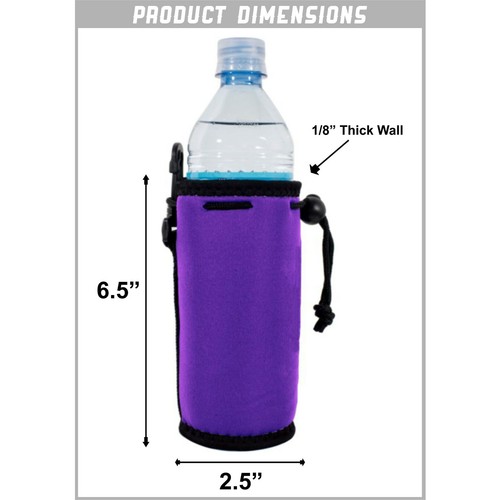Bigfoot Believe Neoprene Water Bottle Coolie; drawstring, clip, strap - Picture 4 of 32