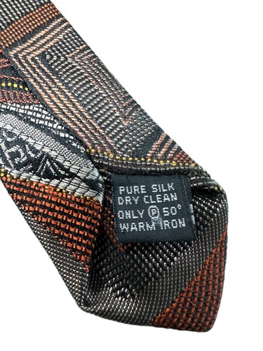 Coogi Krawatte Australien reine Seide erdige Farben abstrakte Kunst Design Herren - Bild 5 von 6