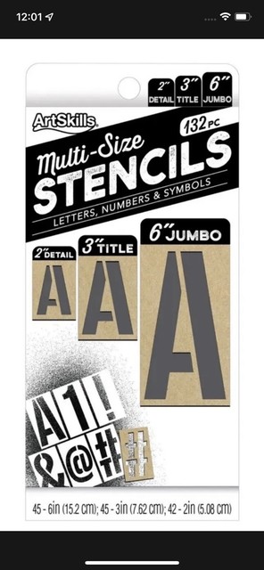 ArtSkills Multi-Size Stencils 120 Pieces Letters Numbers & Symbols Brand New ArtSkills Multi-Size Stencils 120 Pieces Letters Numbers & Symbols Brand New