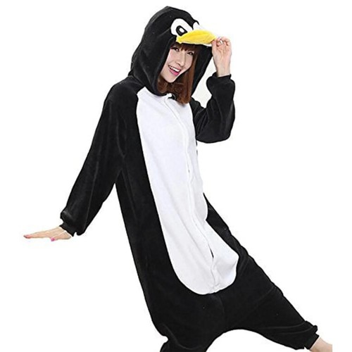 Adult Penguin Pajamas One Piece Kids Christmas Cosplay Costume Flannel Warm - Picture 5 of 15
