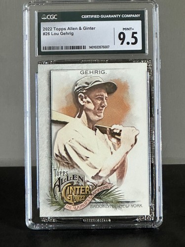 Lou Gehrig New York Yankees 2022 Topps Allen & Ginter #26 CGC 9.5 - Picture 1 of 2