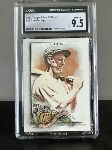 Lou Gehrig New York Yankees 2022 Topps Allen & Ginter #26 CGC 9.5