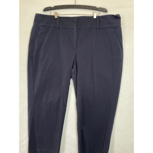Ann Taylor Curvy Cropped Damen Hose Karriere Freizeit Baumwollmischung Blau Größe 16 - Bild 10 von 11