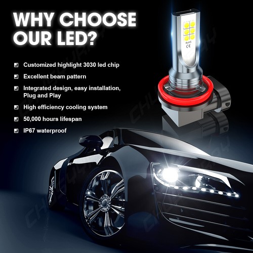 For Volvo C30 2007 2008-2013 6PCS 6000K LED Headlights High Low Beam Fog Lights - Afbeelding 9 van 13