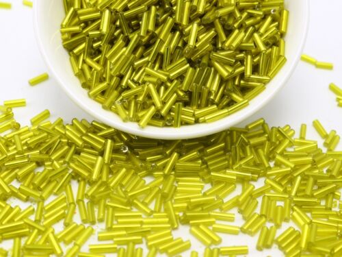 1000 pcs Glass Tube Bugle Beads 2X7mm Silver-Line+ Storage Box Jewelry Making - Picture 5 of 27