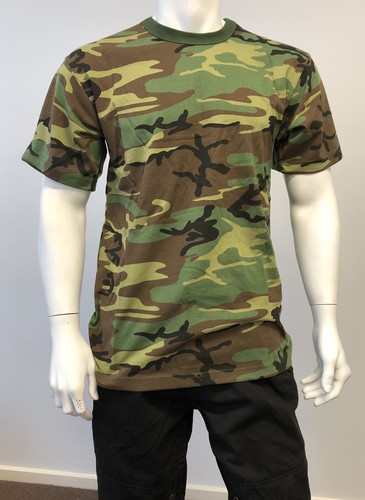Mens Army Military Style Gym Training Running Outdoor Boot Camp Camo T-shirt Tee - Picture 7 of 22