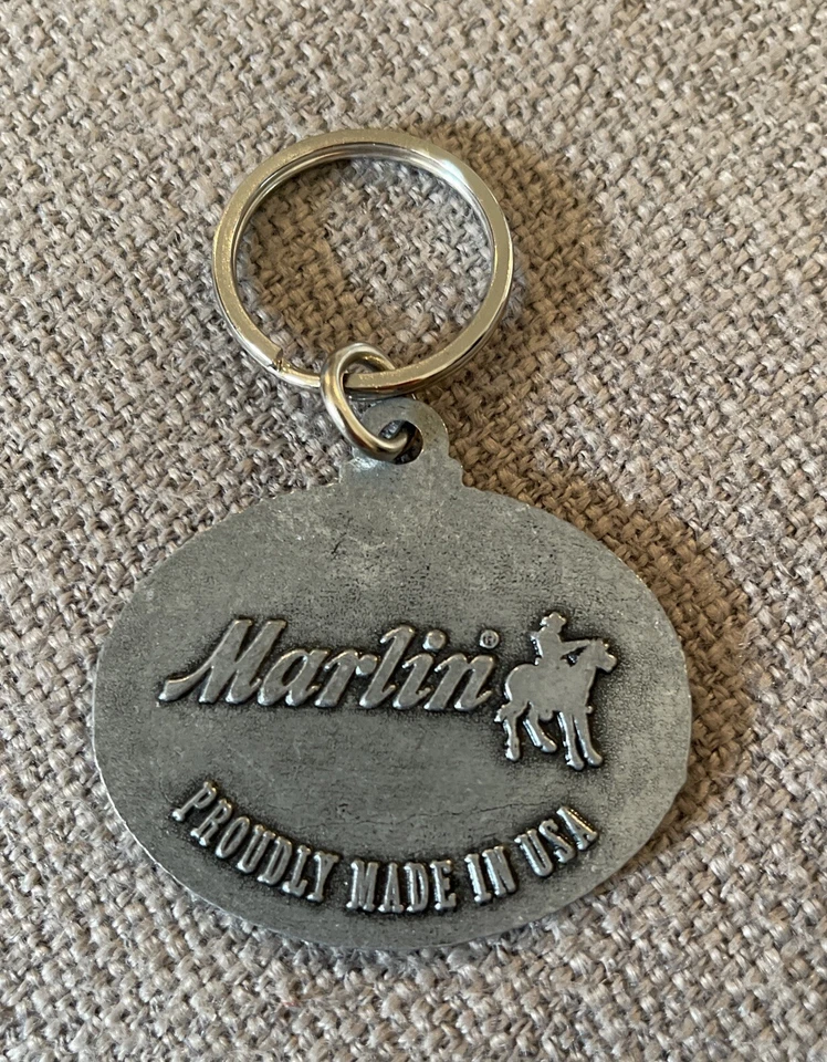 Оловянный брелок Marlin Firearms винтажный стиль EST. 1836 «гордо сделано в США» новый - Изображение 3 из 4