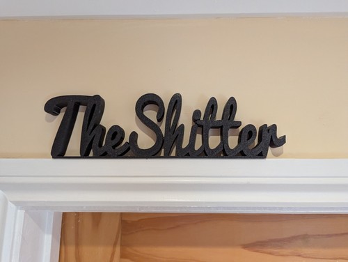 The Shitter Door Sign, The Loo Sign, Toilet WC Sign, Door Topper, Custom Sign - Picture 5 of 15