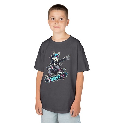 Skateboarding Cat Kids Tee, Fun Graphic Shirt, Youth Apparel, Skatewear - Picture 47 of 81