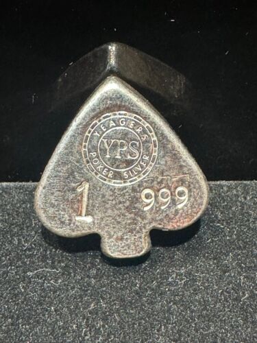 Set 4 oz YPS 3D "Poker Suits" lingotto argento 999 fine - YPS - Yeager's Poured Silver - Foto 5 di 6