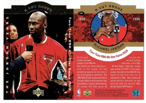 1996-97 UD Collector's Choice: 10-Card A Cut Above Die-Cut Set - Michael Jordan - Picture 7 of 11