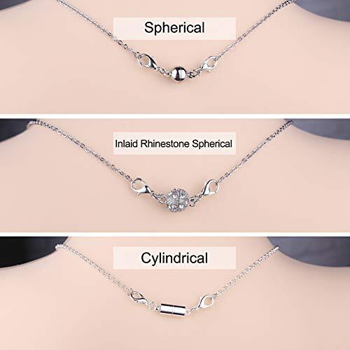 QACOWW 12 Pieces Necklace Extenders, Necklace Extension Clasps Set, Silver - Bild 4 von 6