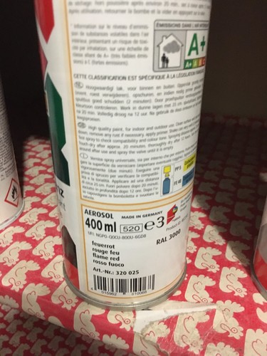 div. 400ml Spraydosen: 8017 1021 7035 9005 weiss gold klar transparent chrom rot - Bild 6 von 31