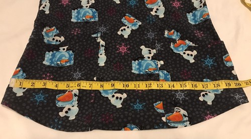 FROZEN’s OLAF BRAND NEW WOMENS SCRUB TOP SZ S ULTRA SOFT STRETCH V-NECK NWT - Picture 11 of 13