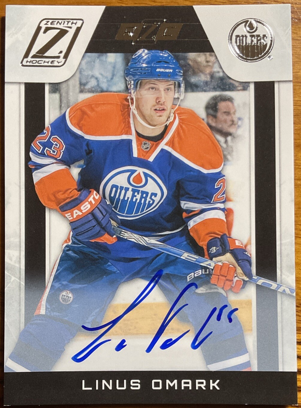 2010-11 Zenith Rookie Autograph Linus Omark #225 Edmonton Oilers #’d 160/199