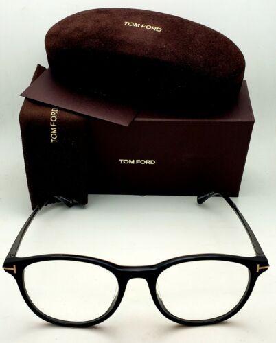 Tom Ford Round Reading Glasses TF 5553-B Black Chrome Unisex Pre-owned - Picture 2 of 12