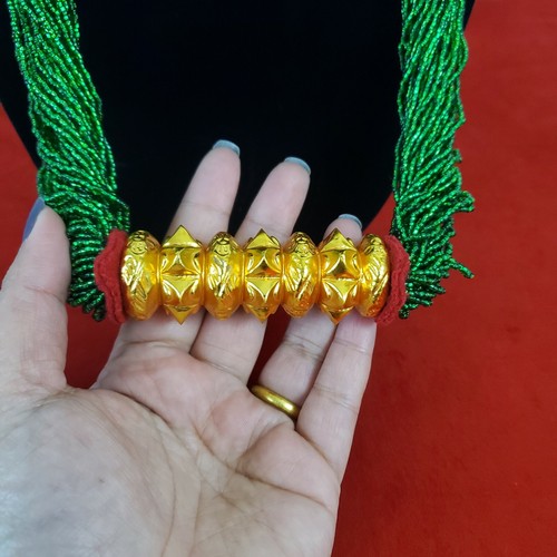 22k Dubai Gold plated maili tilhari Nepali Bollywood Necklace - Picture 2 of 3