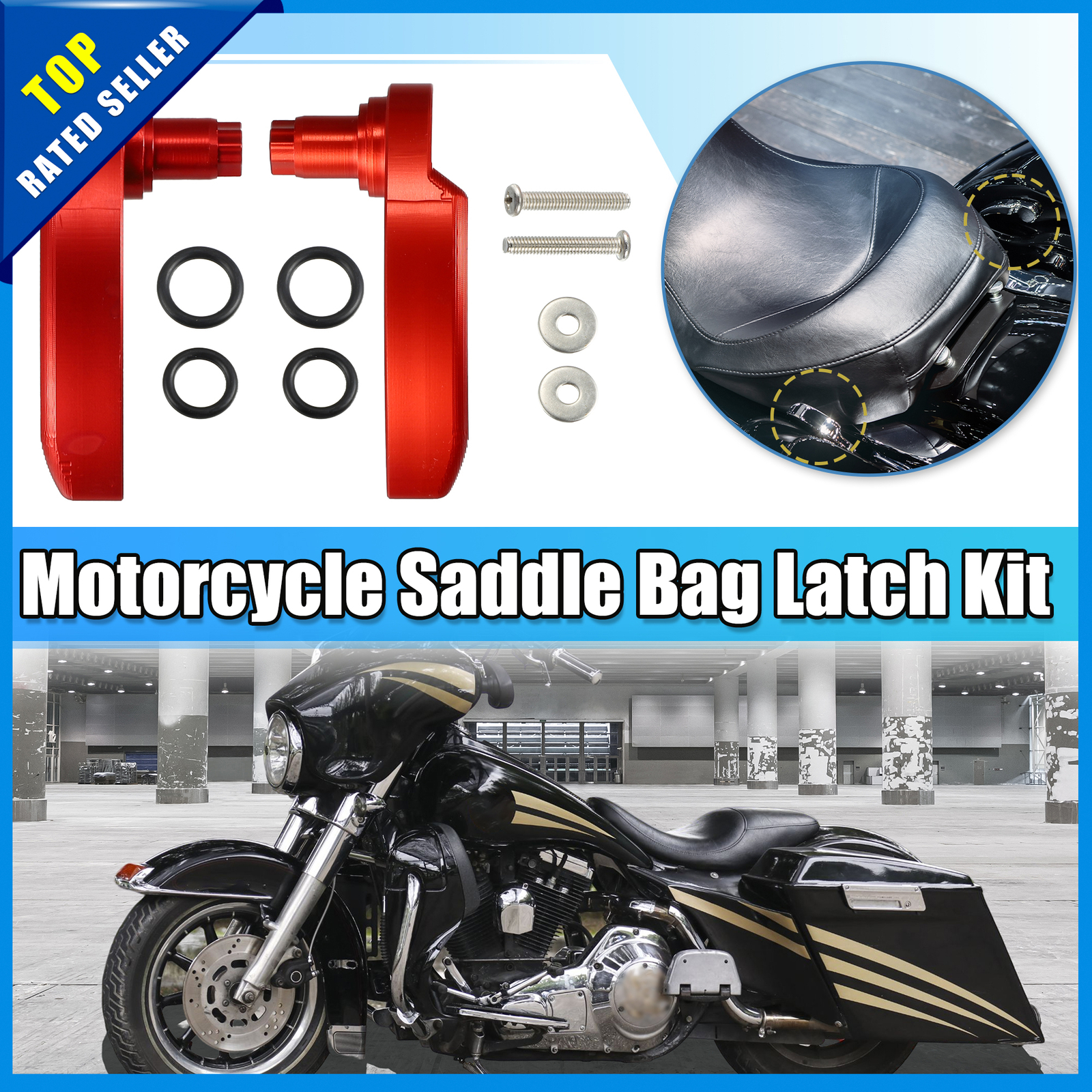 Set of 1 For HarleyDavidson Road King 1419 Motorcycle Saddle Bag