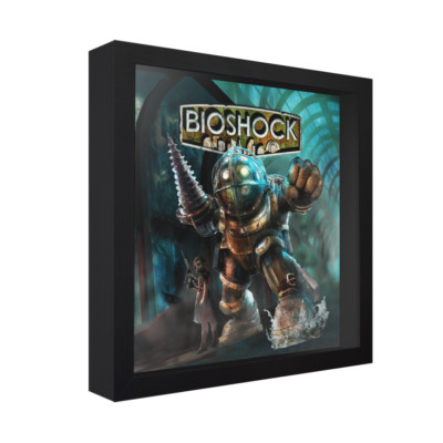 BioShock (Cover Art) - 3D Shadow Box Frame (9'' x 9'') Gaming Art