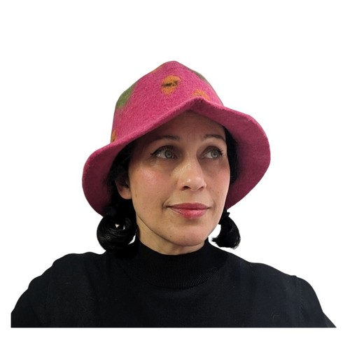 Ethischer Pixie Filz Erdbeere Wolle Festival lustig Kostüm Erwachsene rosa Hut N97 - Bild 10 von 12
