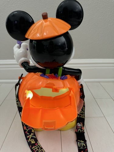 Disney Parks Halloween Mickey Jack O'Lantern Pumpkin Lighted Popcorn Bucket - Bild 4 von 9
