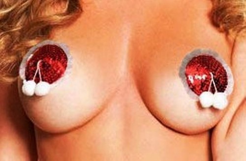 CUBIERTA PARA PEZONES Silicona Burlesque Almohadilla para Pezones Borla para Pezones Navidad Pastie Cover - Imagen 9 de 23