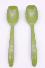 2 Vintage Rosti Mepal Lille Kirsten Avocado Green Kitchen Spoon Melamine Small