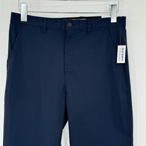 Old Navy boy's size 18 uniform pants tech straight built-in-flex navy blue NEW - Picture 2 of 7