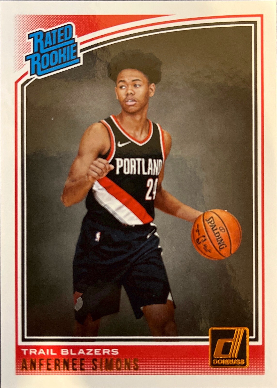 Anfernee Simons Donruss 18-19 #186 Rookie Card Portland Trail Blazers