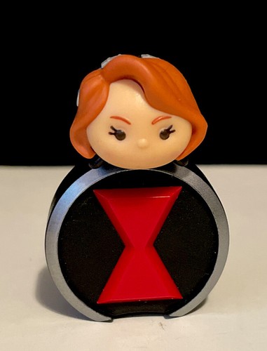 Marvel Tsum Tsum BLACK WIDOW Medium Vinyl Figure W/Stand 2017 Disney Jakks - Picture 2 of 7