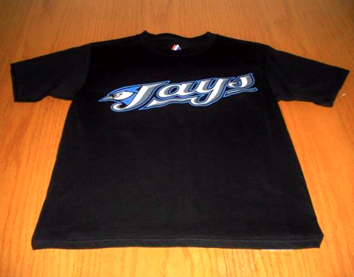 New MLB Toronto Blue Jays Black T-Shirt Boy's size medium 7/8 - Picture 2 of 4