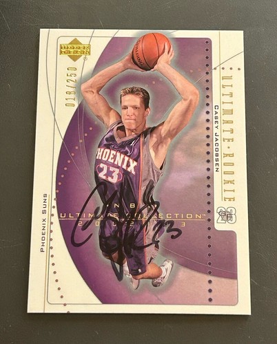 Casey Jacobsen 2000 Upper Deck Ultimate Collection #/250 Signed Autograph RC TTM - Picture 1 of 3