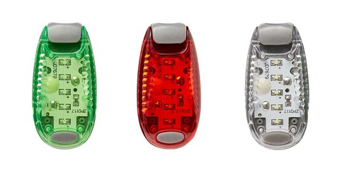 1 White 1 Red 1 Green LED Safety Light Night Clip On Flashing Running Cycling - Picture 1 of 12