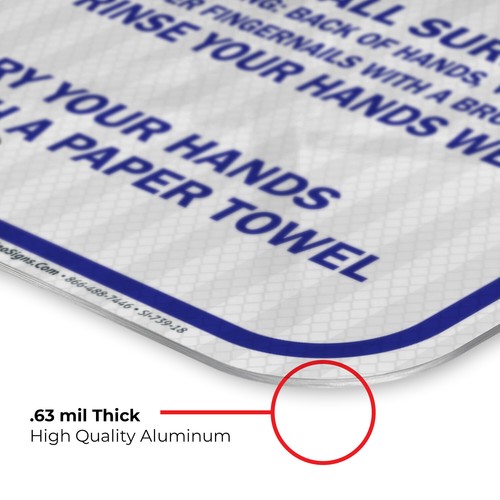 Employees Hand Washing Rules Sign, - Picture 39 of 86