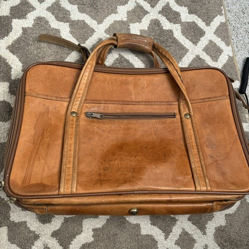 Vtg Hartmann Luggage Carry-on Suitcase Duffle Gym Bag Belting Leather - READ - Picture 6 of 17