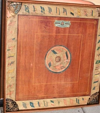 Antique   Archarena  Combination Star  Game Board  Flags and Checkers