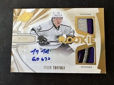 13-14 Tyler Toffoli Spx rookie patch auto Inscribed Rare /30 Go 67’s