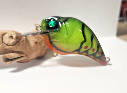 Señuelos Ezs Personalizados PEQUEÑO CEBO DE MANIVELA 1.2 (FIRE TIGER GHOST) - Imagen 2 de 5