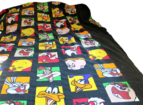 Warner Bros Looney Tunes Taz Bugs Tweety Daffy Vintage DB Quilt Cover Black Aus - Picture 2 of 7